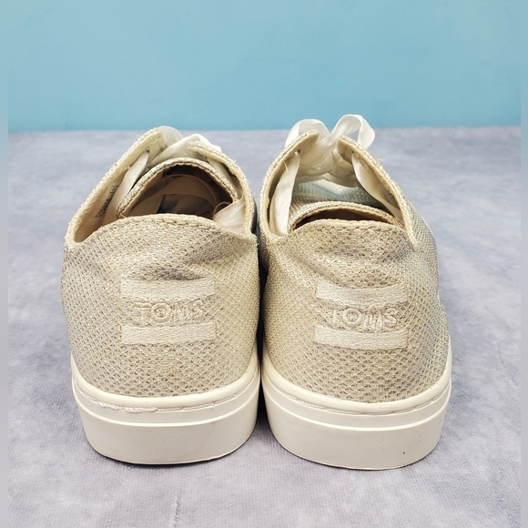 Toms Sparkle Gold Flat Comfy Woman Sneakers Size 7.5 - Picture 4 of 13